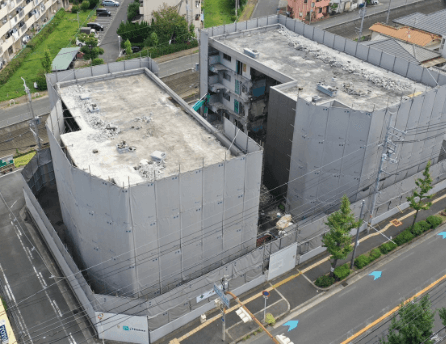 解体工事足場全般写真